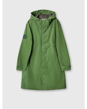 Pretty Green Feltham Military-Inspired Hooded Parka - Green