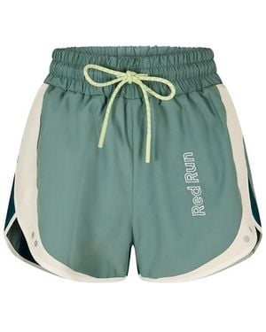 Red Run Skyline Colourblock Running Shorts - Green