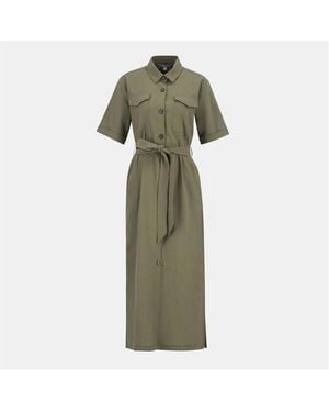 Barbour Nicole Belted Shirt Dress - Green