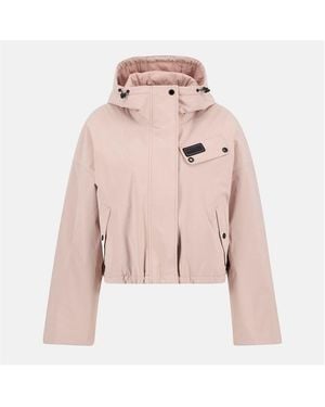 Barbour Atlanta Cropped Waterproof Rain Anorak - Pink