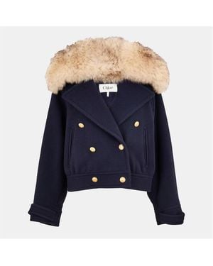 Chloé Peacoat - Blue