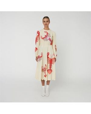 Stella Nova Embroidered Midi Dress - Multicolour