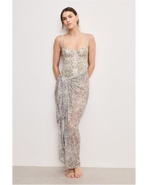 GOOD AMERICAN Mesh Sarong - White