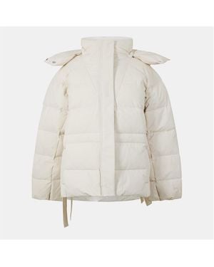 Ganni Oversized Medium Puffer Jacket - Natural