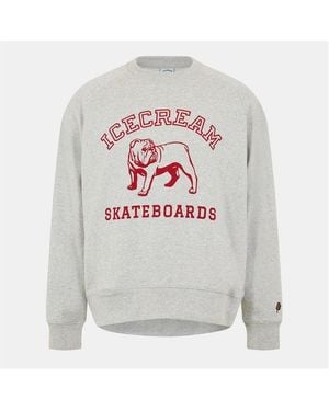 ICECREAM Bulldog Crew Sweatshirt - Grey