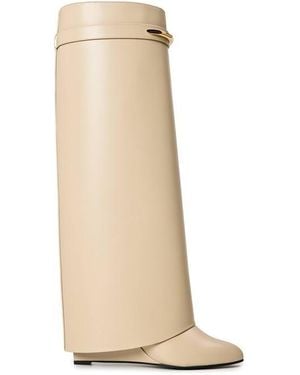 Givenchy Shark Boot Knee High Boots - Natural
