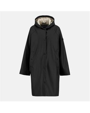 Barbour Recoleta Hooded Long Sleeve Knee Length Rain Anorak - Black