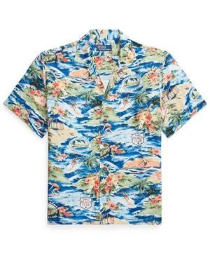 Polo Ralph Lauren Short Sleeve Patterned Shirt - Blue