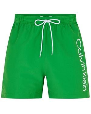 Calvin Klein Large Logo Swim Shorts - Green