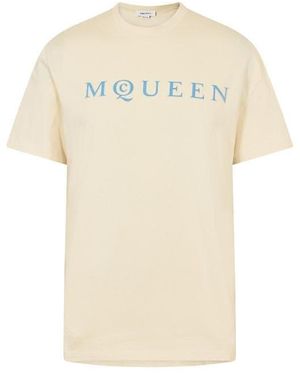 McQueen Alex Flock Print T-Shirt - Natural