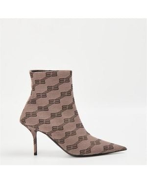 Balenciaga Bal Booties - Brown