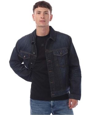 HUGO Adjustable Hem Denim Jacket - Blue