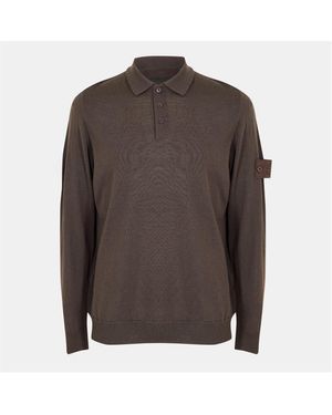 Stone Island Ghost Ghost Knit Polo - Brown