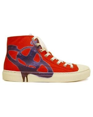 Vivienne Westwood Viv Plimsoll Graf Ht Sn42 - Red