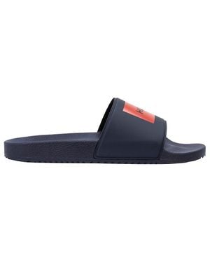 HUGO Iconic Sliders With Logo Detail - Blue