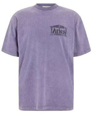 Aries Ancient Temple T-Shirt - Purple