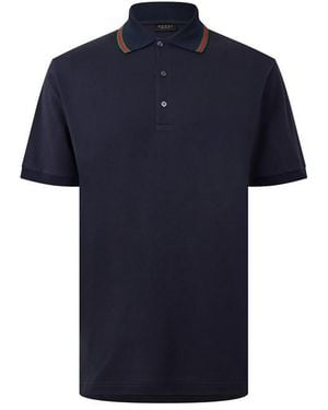 Gucci Web Trim Polo - Blue