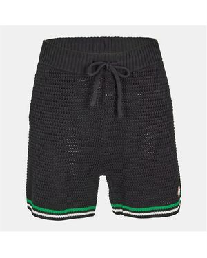 CASABLANCA Woven Tailored Fit Tracksuit Shorts - Black