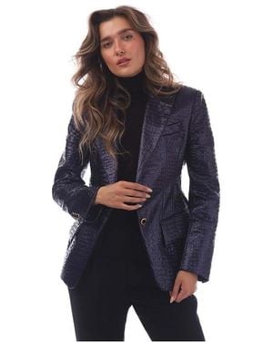 Tom Ford The Jacquetta Single Breasted Jacket - Blue