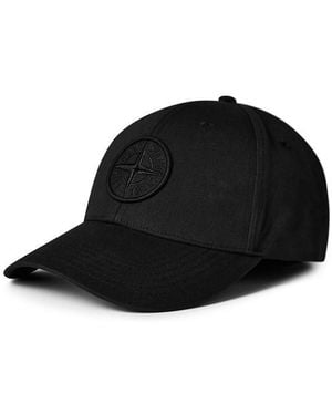 Stone Island Plain Cotton Rep Cap - Black