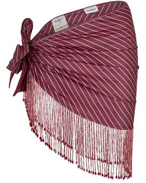 ANDAMANE Dolly Fringe Pareo Sarong - Red