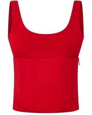 Mars the Label Sandra Scoop Vest Corset Top - Red