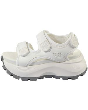 Buffalo Vegan Flatform Sandals - White