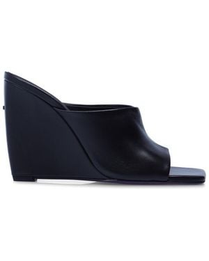 BOSS Block Heel Court Shoes - Black