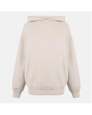 Represent Boyfriend Cotton Long Sleeve Crew Sweatshirt - White