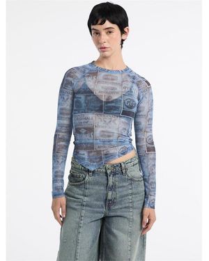 Guess Long-Sleeve T-Shirt - Blue