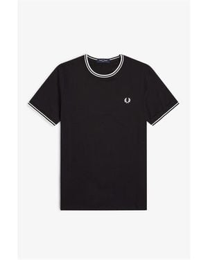 Fred Perry Twin Tipped T-Shirt - Black