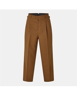 Ami Paris Straight Leg Trousers - Brown