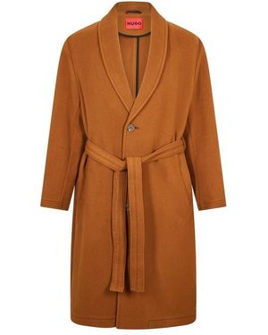 HUGO Overcoat - Brown
