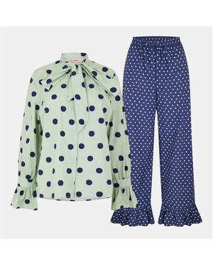 It's 9pm Corina Long Sleeve Pyjama Set - Blue