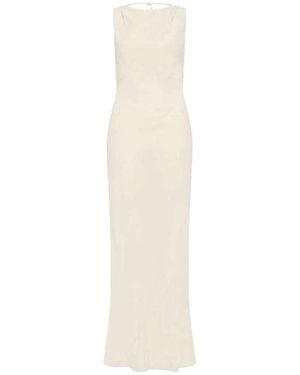 St. Agni Draped Cowl Maxi Dress - White