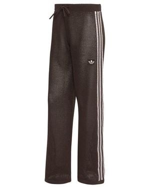 adidas Originals Open Hem Jersey Jogging Bottoms - Brown