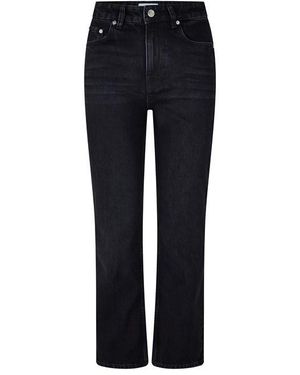 Ganni Betzy Cropped Straight Leg Jeans - Blue