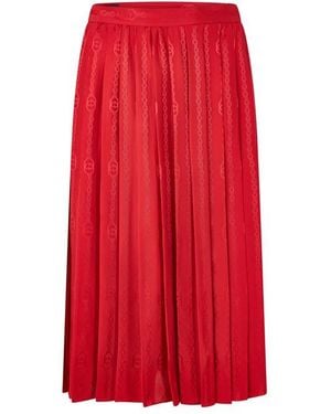 Gucci Silk Skirt Ld63 - Red