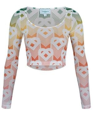 CASABLANCA Casa Printed Mesh Ro - Grey