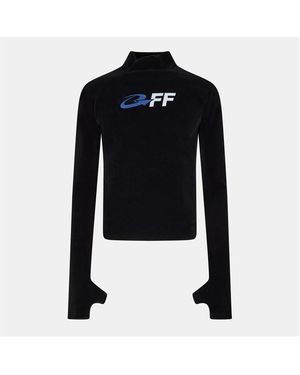Off-White c/o Virgil Abloh Long Sleeve Relaxed Fit Long Sleeve T-Shirt - Black