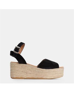 Barbour Aspen Espadrille Wedges - Black