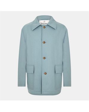 Vivienne Westwood Structured Overcoat - Blue