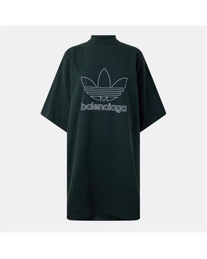 Balenciaga Bal Trefoil T-Shirt - Green