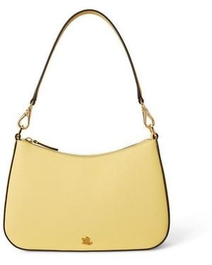 Ralph Lauren Danni Leather Shoulder Bag - Yellow