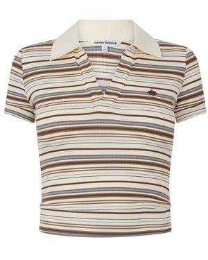 The Couture Club Couture Stripe Polo Ld64 - Natural