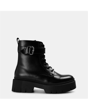 HUGO Metal Hardware Biker Boots - Black