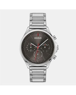 HUGO Gents #Smash Multi With Stainless Steel Bracelet - Metallic