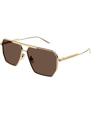 Bottega Veneta Bv1012S Aviator Sunglasses - Brown