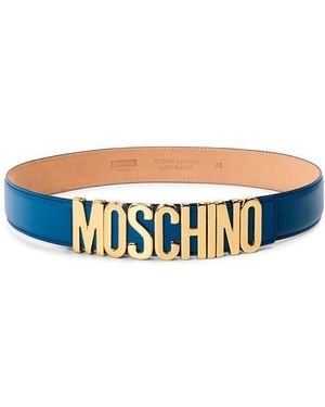 Moschino Leather Belt - Blue