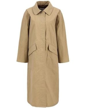 Barbour Lizzy Showerproof Waterproof Calf Length Long Sleeve Mac - White